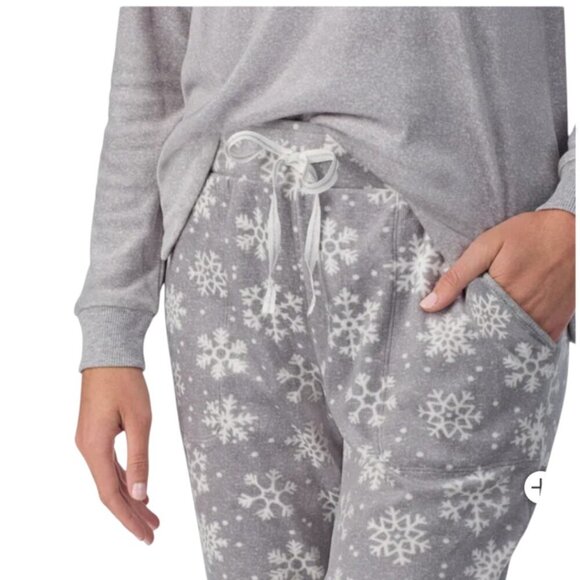 NWOT Nautica Henley Silky Fleece PJ Set | Grey - Picture 6 of 8